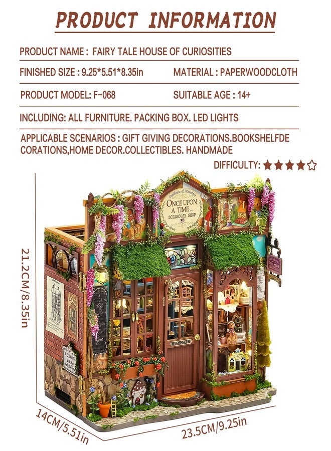 Spilay DIY Book Nook Kits for Adults, Fairy Tale Book Nook Kit with LED Light, 3D Wooden Puzzle DIY Miniature Dollhouse Kit, Creative Bookshelf Decor&Unique Gift for Teens & Book Lovers - Image 2